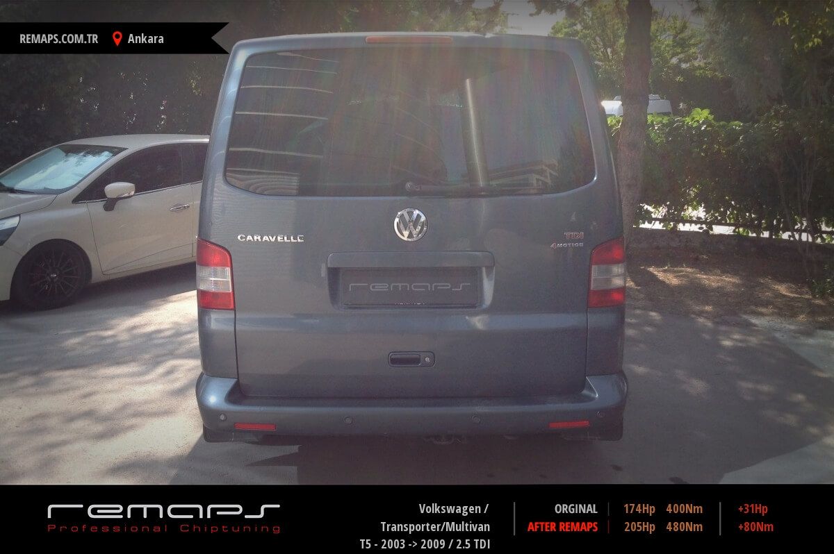 Volkswagen Transporter/Multivan T5 - 2003 -> 2009 2.5 TDI Chip Tuning,  Performans, Yakıt Tasarrufu