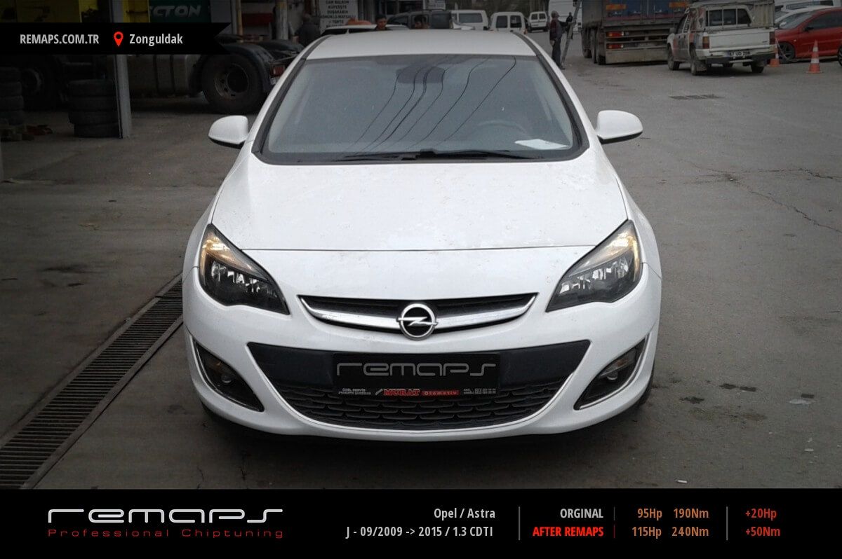 Chip Tuning Opel Astra H 1.9 Cdti Opel Astra J - 09/2009 -> 2015 1.3 CDTI Chip Tuning, Performans, Yakıt