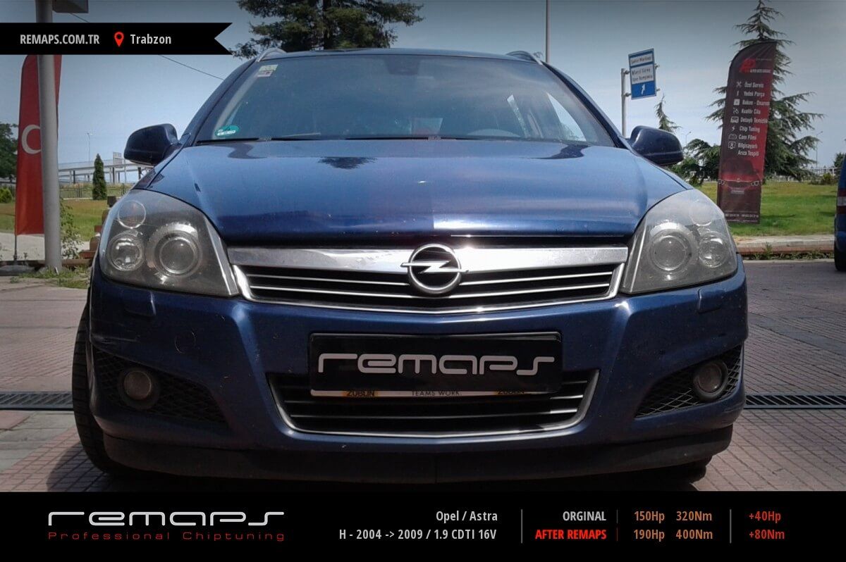 Chip Tuning Opel Astra H 1.9 Cdti Opel Astra H - 2004 -> 2009 1.9 CDTI 16V Chip Tuning, Performans, Yakıt