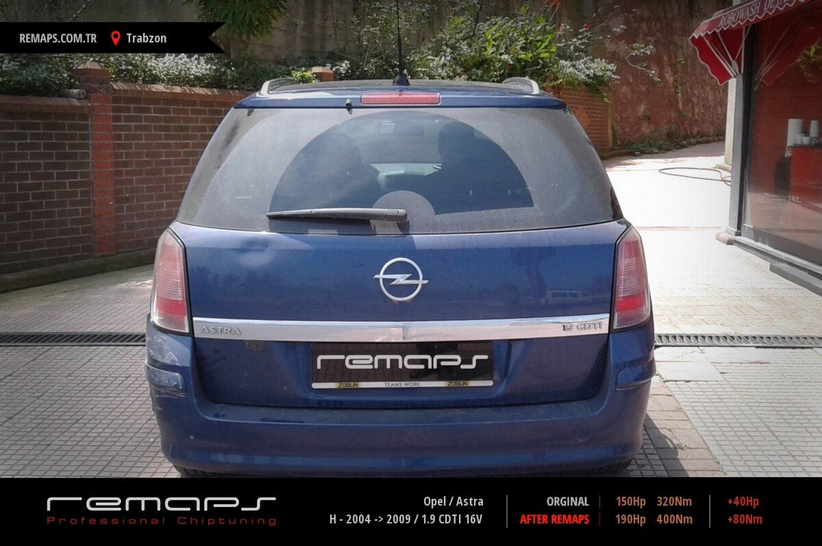Chip Tuning Opel Astra H 1.9 Cdti Opel Astra H - 2004 -> 2009 1.9 CDTI 16V Chip Tuning, Performans, Yakıt