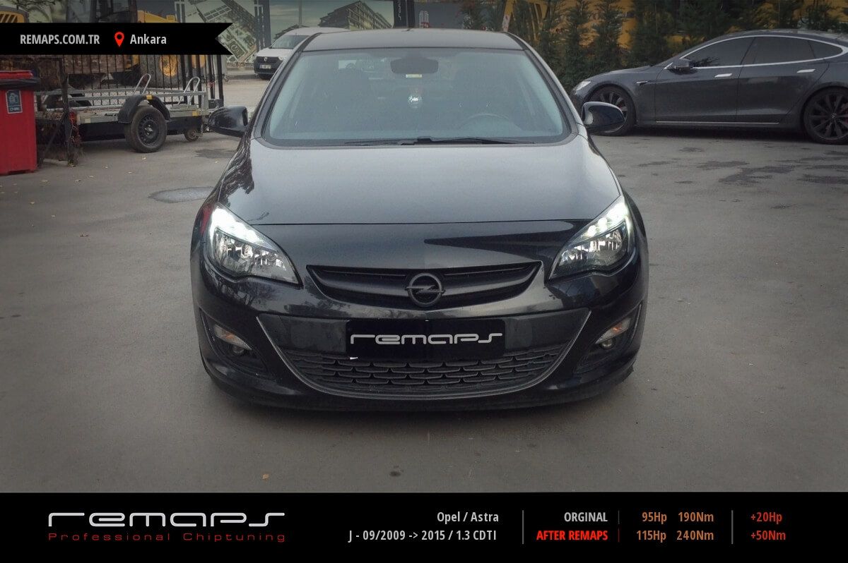 Chip Tuning Opel Astra H 1.9 Cdti Opel Astra J - 09/2009 -> 2015 1.3 CDTI Chip Tuning, Performans, Yakıt