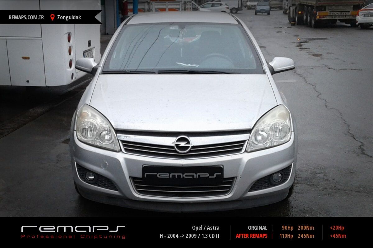 Chip Tuning Opel Astra H 1.9 Cdti Opel Astra H - 2004 -> 2009 1.3 CDTI Chip Tuning, Performans, Yakıt