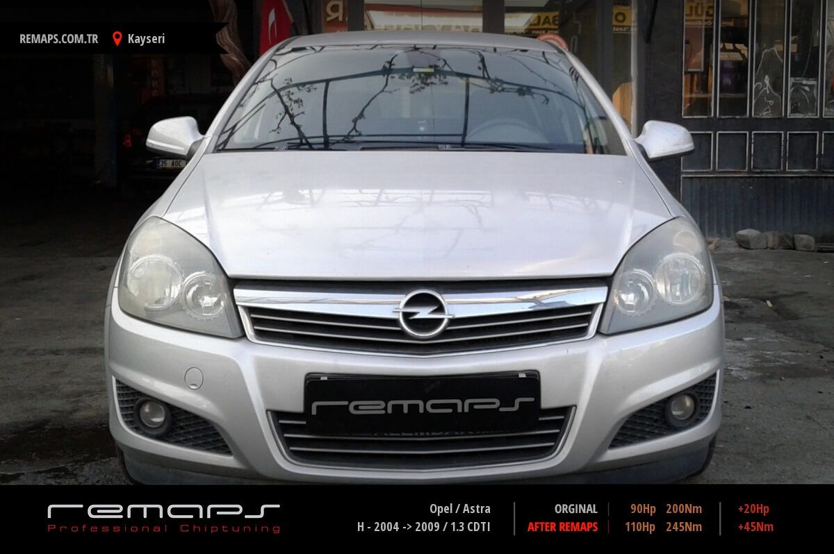 Chip Tuning Opel Astra H 1.9 Cdti Opel Astra H - 2004 -> 2009 1.3 CDTI Chip Tuning, Performans, Yakıt