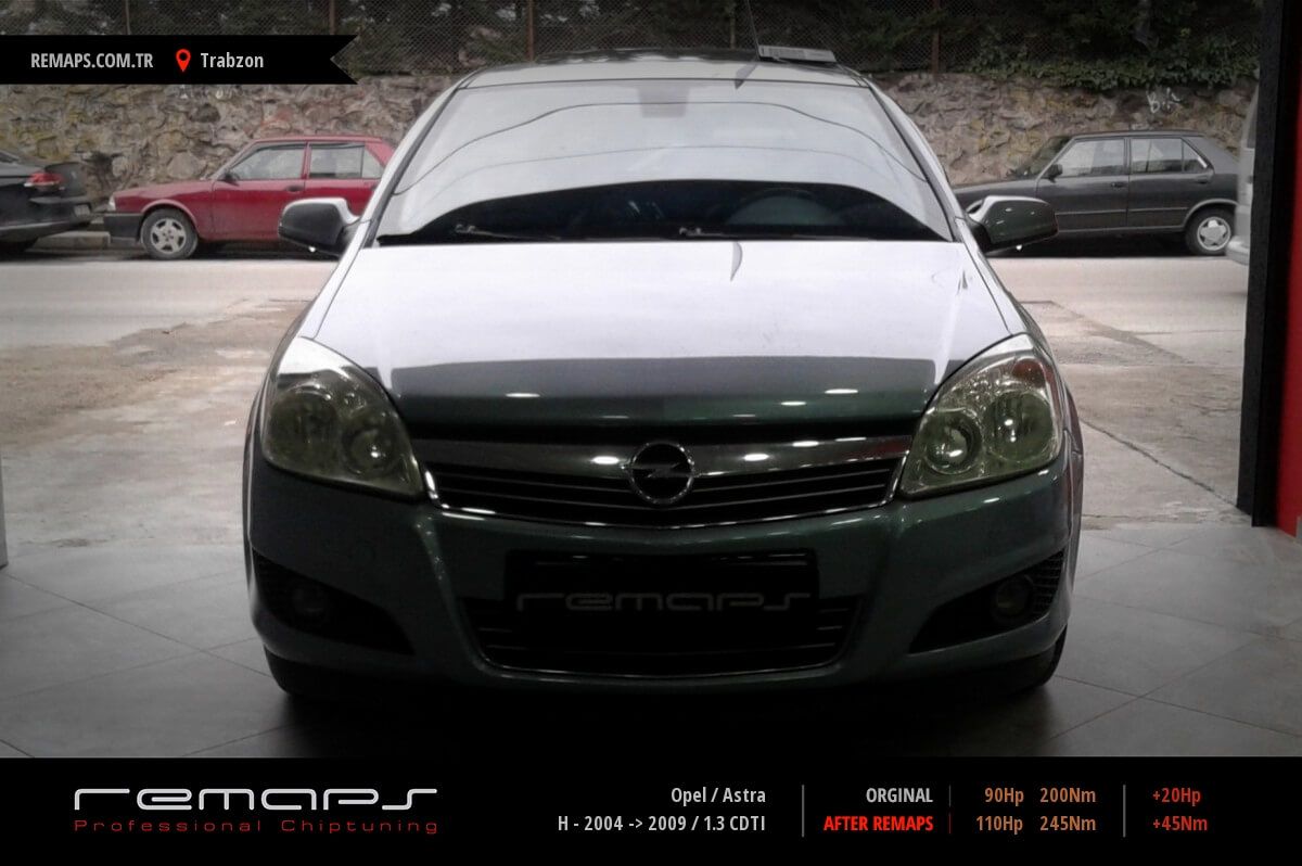 Chip Tuning Opel Astra H 1.9 Cdti Opel Astra H - 2004 -> 2009 1.3 CDTI Chip Tuning, Performans, Yakıt