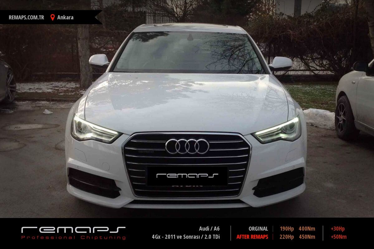 Chiptuning Audi A6 2.0 Tdi 190 Ps Audi A6 4Gx - 2011 ve Sonrası 2.0 TDi Chip Tuning, Performans, Yakıt